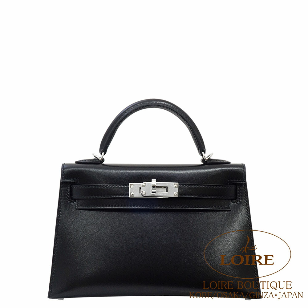 楽天市場】エルメス ケリーミニ2 クロ ボックスカーフ シルバー金具