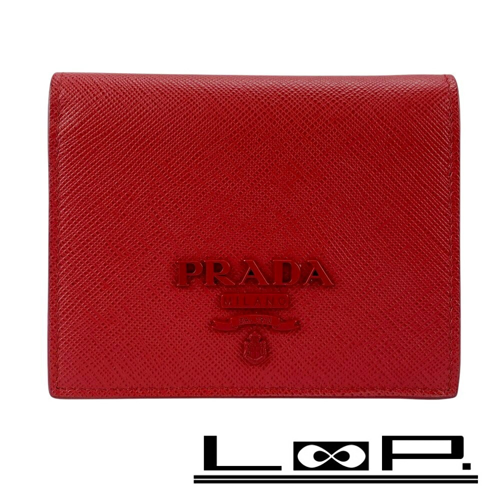 楽天市場】prada 財布 サフィアーノ ブラック×レッドの通販