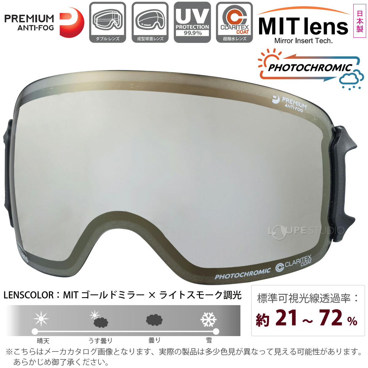 楽天市場】スノーゴーグル RIDGELINE リッジライン モデル専用スペア