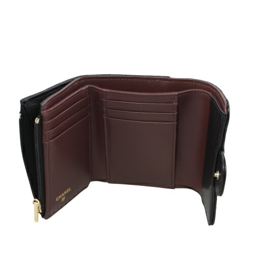 楽天市場】シャネル 三つ折り財布 レディース ココマーク ブラック