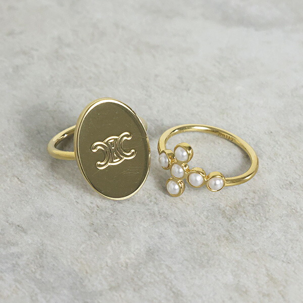 楽天市場】CELINE セリーヌ TRIOMPHE RING SET リング 指輪 2点セット