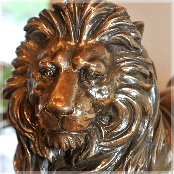 楽天市場】【送料無料】意志を貫く ライオン 像 置き物 オブジェ 彫刻