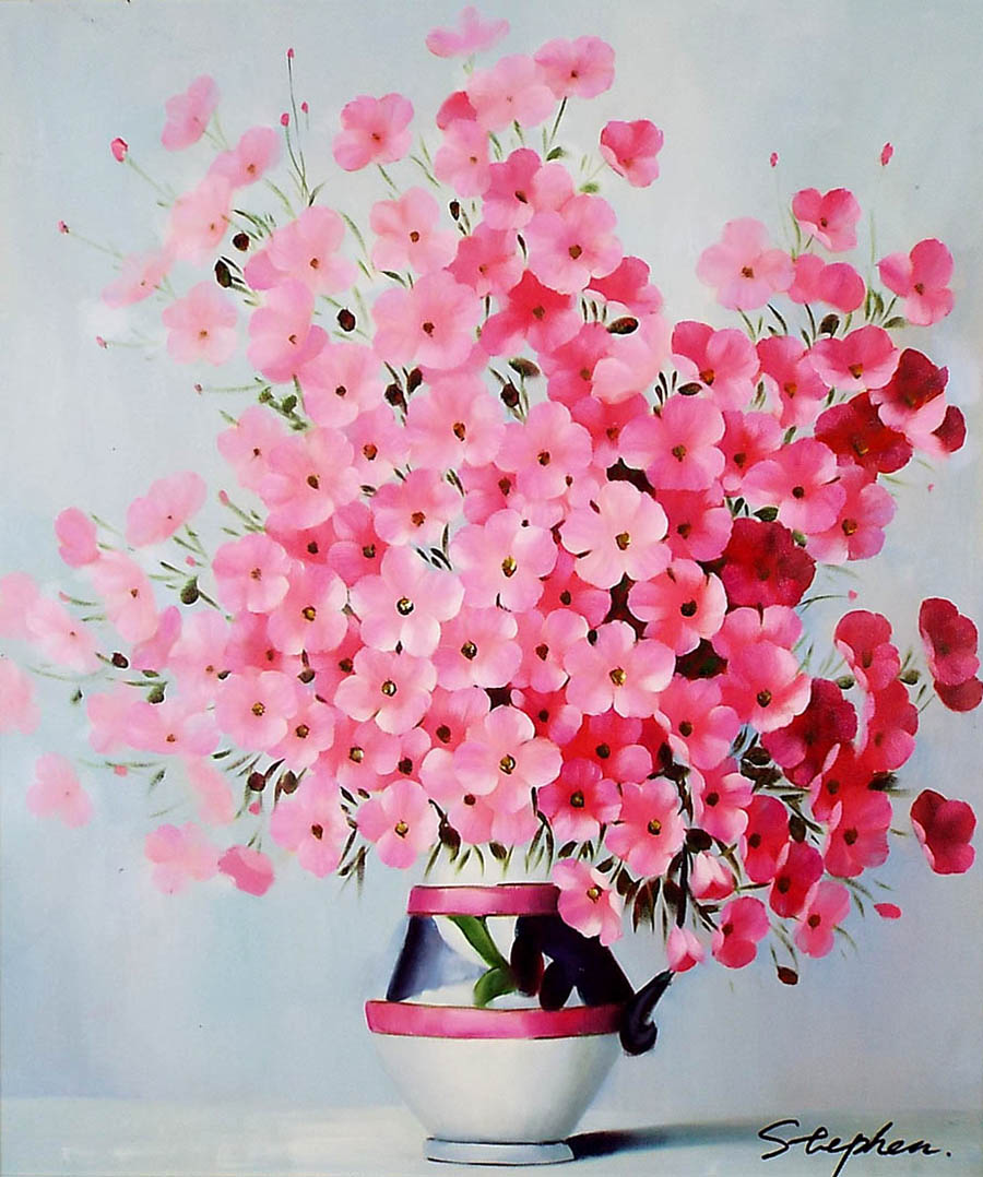 楽天市場】花の絵 絵画 油絵 アートパネル開業祝い 開院祝い「ピンクの