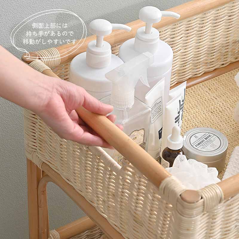 楽天市場】アジアン家具 ラタン 2段ランドリーラック チェスト