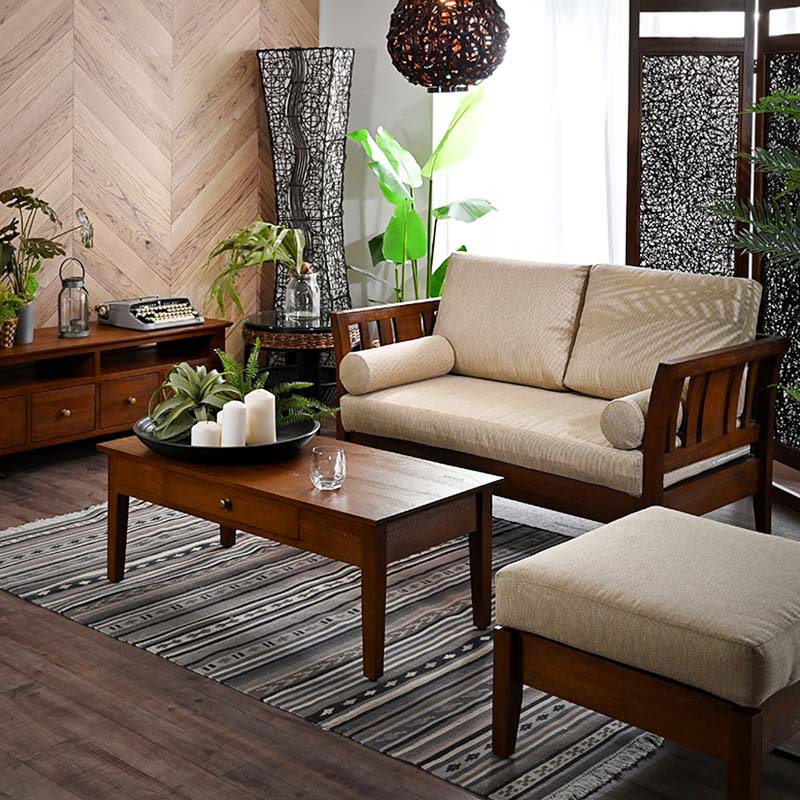 楽天市場】アジアン家具 チーク無垢材 ローテーブル 95cm幅 角型