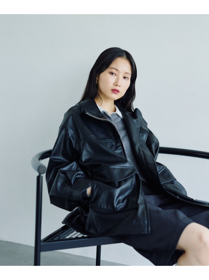 楽天市場】【SALE／35%OFF】フェイクレザードロストブルゾン LEPSIM