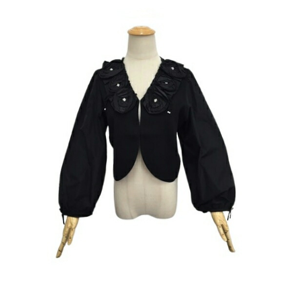 楽天市場】スーパービューティー カーディガン タフタ 袖＆花モチーフ