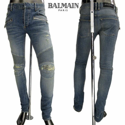 楽天市場】バルマン BALMAIN メンズ パンツ ボトムス デニム バイカー