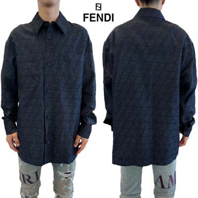 楽天市場】FENDI フェンディ 長袖シャツ メンズ トップス 総柄FFズッカ