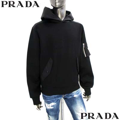 楽天市場】PRADA プラダ パーカー メンズ フーディ スウェット 左腕