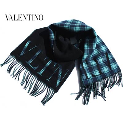 VALENTINO ロゴパターン ブラックストール