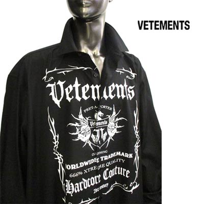 楽天市場】ヴェトモン VETEMENTS メンズ トップス シャツ 長袖 ロゴ