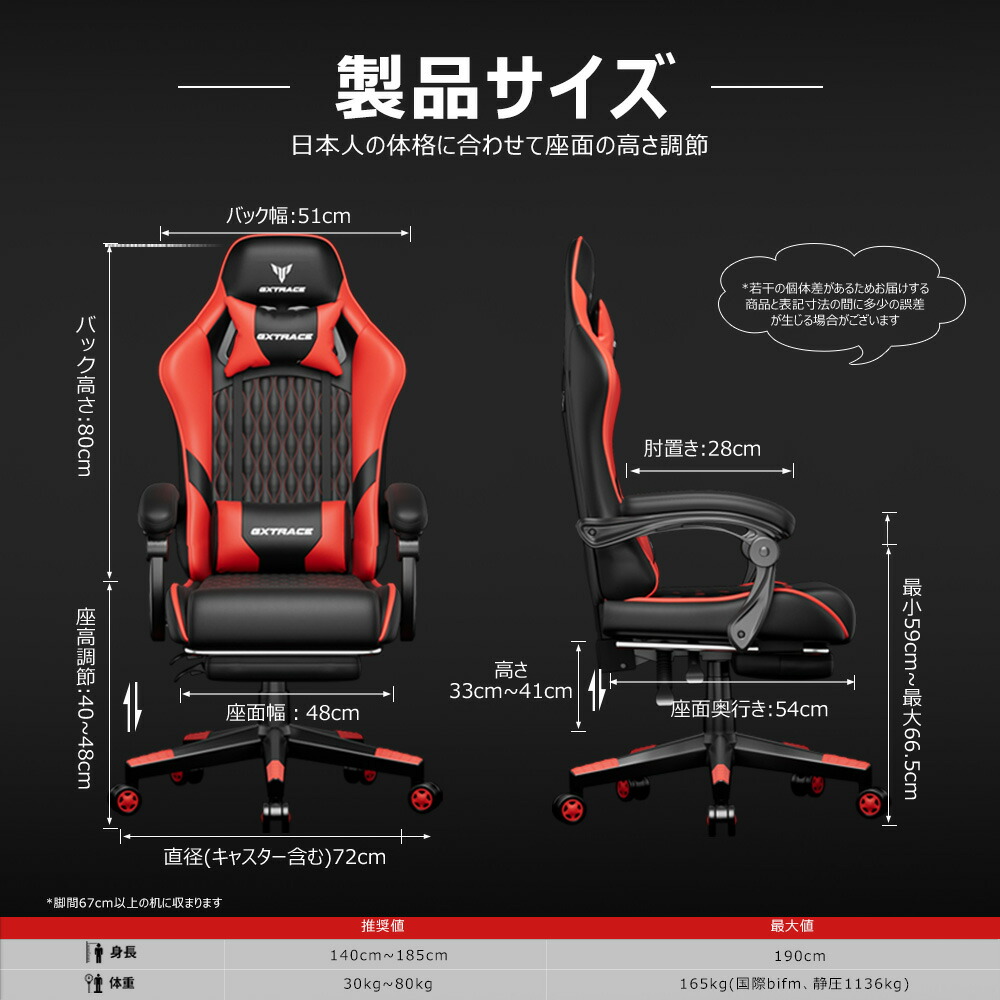楽天市場】【ポイント10倍】GXTRACE ゲーミングチェア 145度