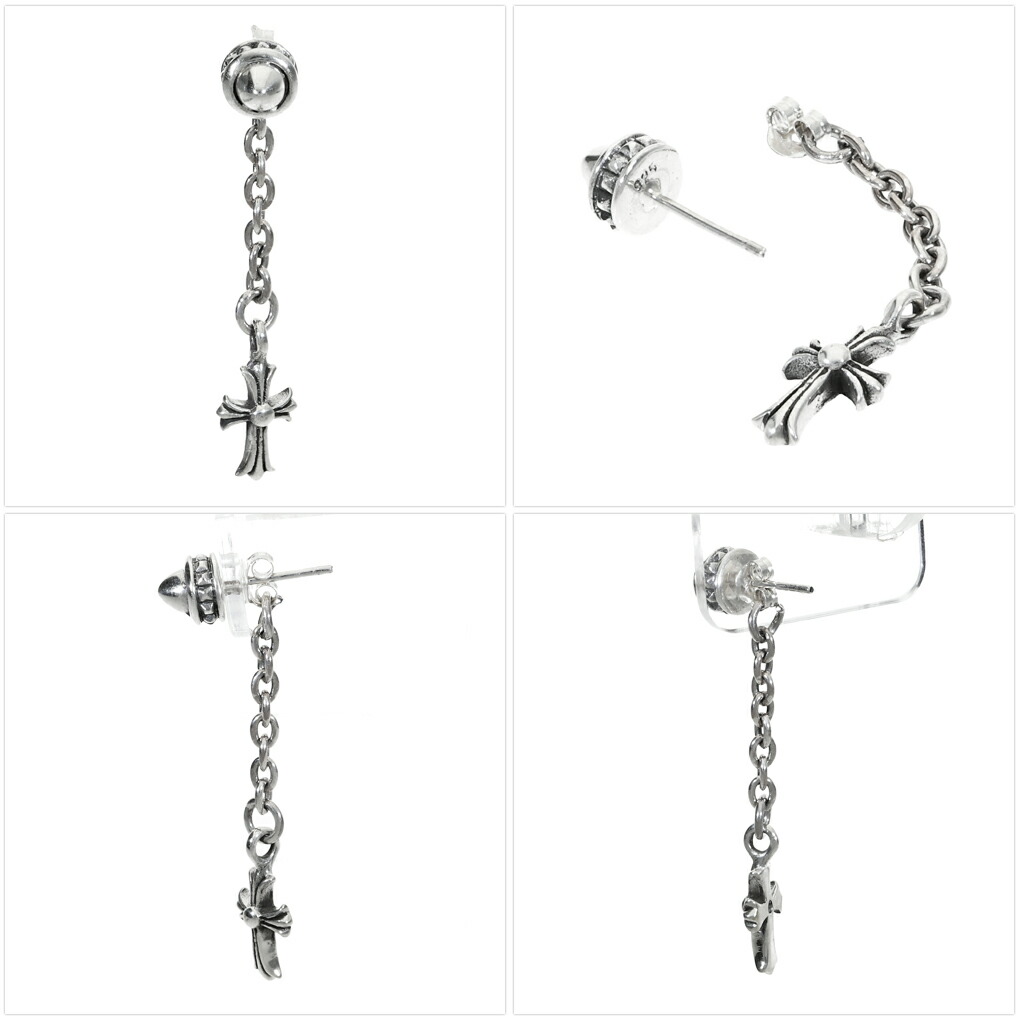 楽天市場】フレアクロス チェーンピアス 1P 片耳用 ピアス シルバー925