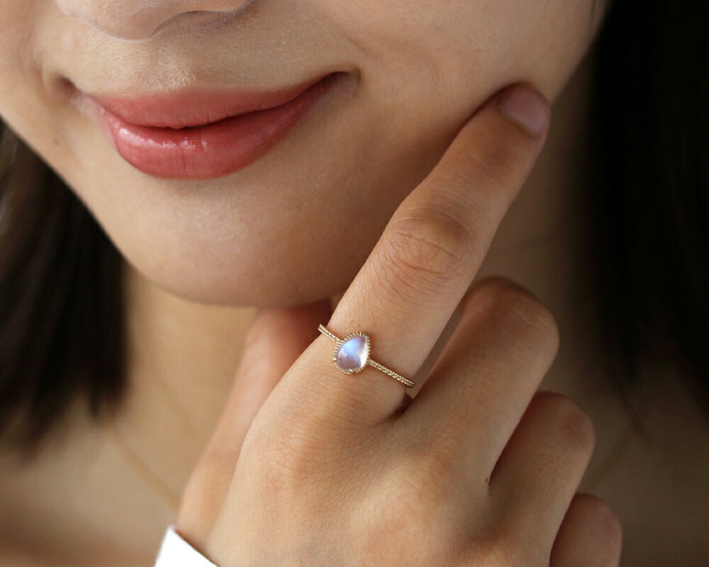 楽天市場】【数量限定】K18 K10 ブルームーンストーン リング 7号-13号