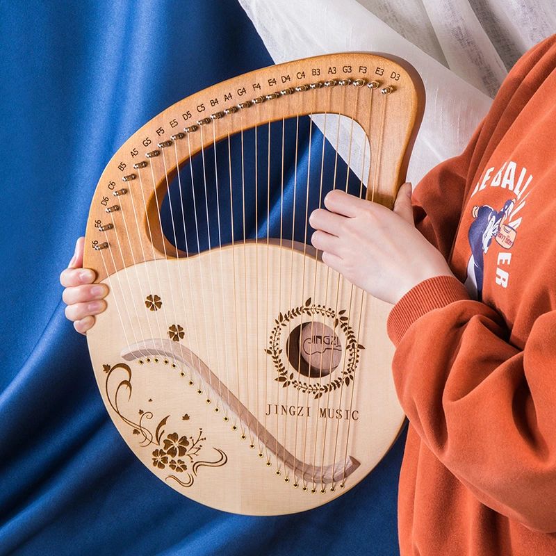 楽天市場】新番24弦 ライアーハープ 竪琴ハープ 金属弦 マホガニー