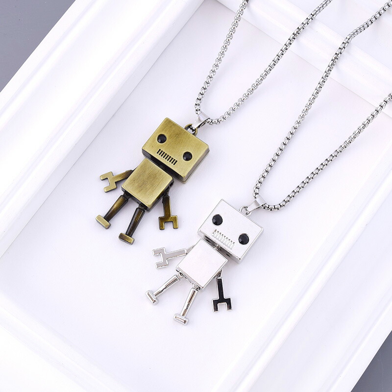 楽天市場】ネックレス かわいいロボット チェーン シルバー ゴールド