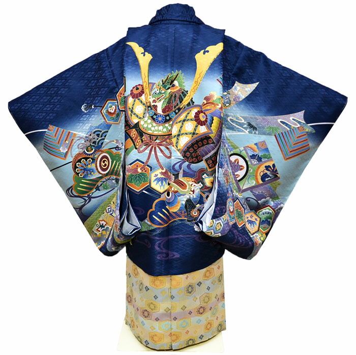 楽天市場】七五三 753 着物 男の子 袴 セット 3歳羽織袴 フルセット 兜