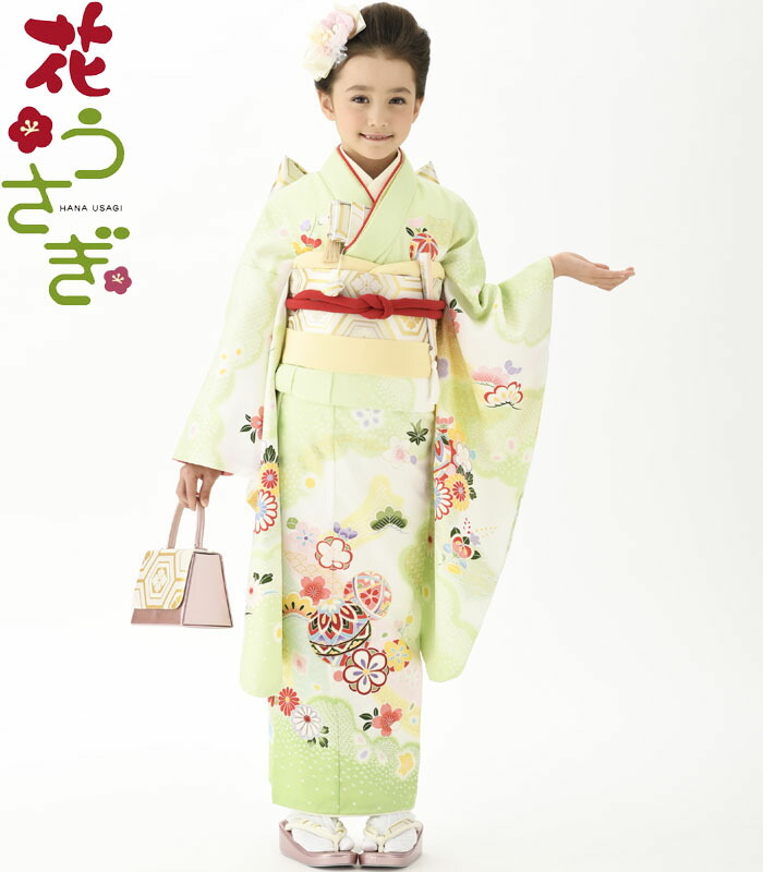 楽天市場】七五三着物 7歳 女の子 四つ身着物 単品 花うさぎ ブランド