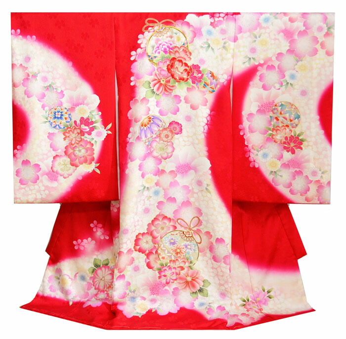 楽天市場】お宮参り 女の子 着物 女児 正絹 初着 産着 お祝い着 鈴に桜