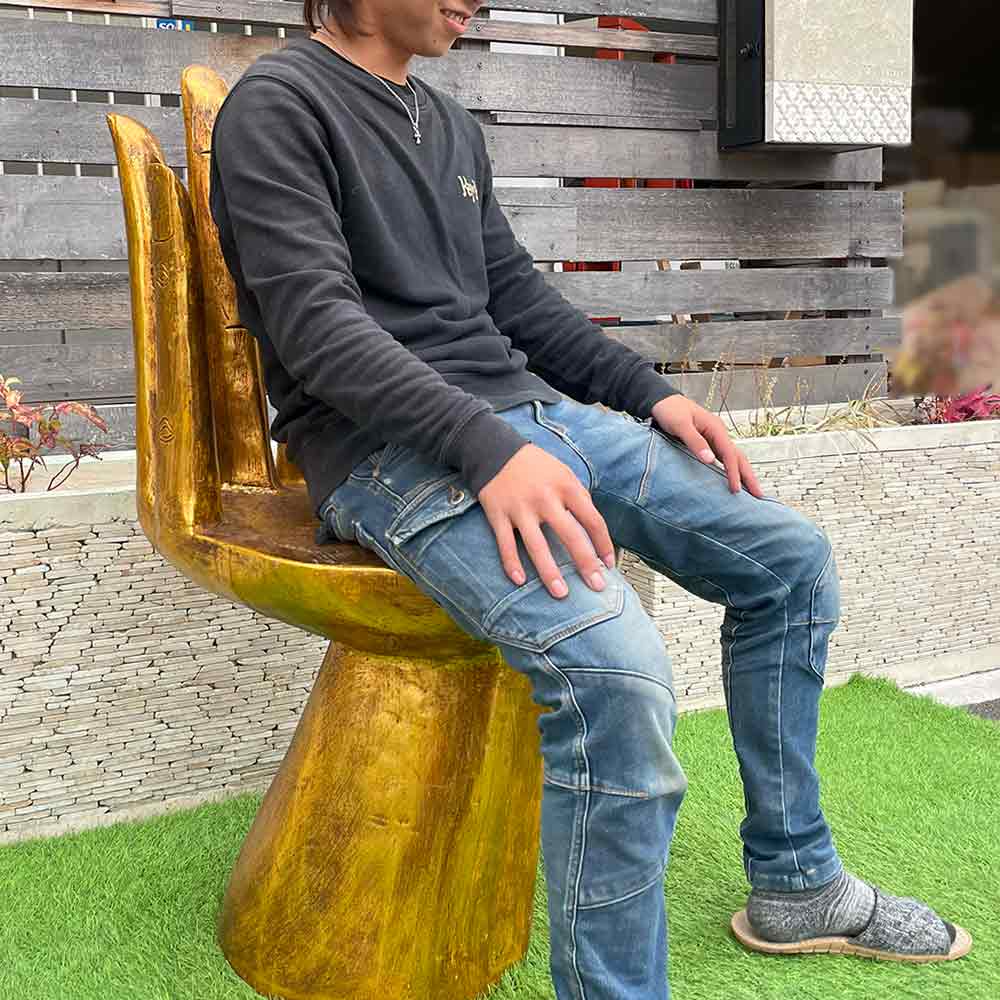 楽天市場】バリ風 木製 チェア イス 椅子 1脚 ブッダ ハンド 2色