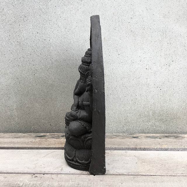 楽天市場】【ポイントUP アジアン バリ】 ガネーシャ 石像 壁付 黒