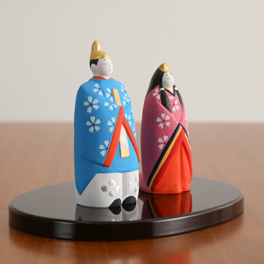 楽天市場】斉藤善月作 豆立雛 桜 立ひな 立ち雛 雛人形 博多人形 伝統