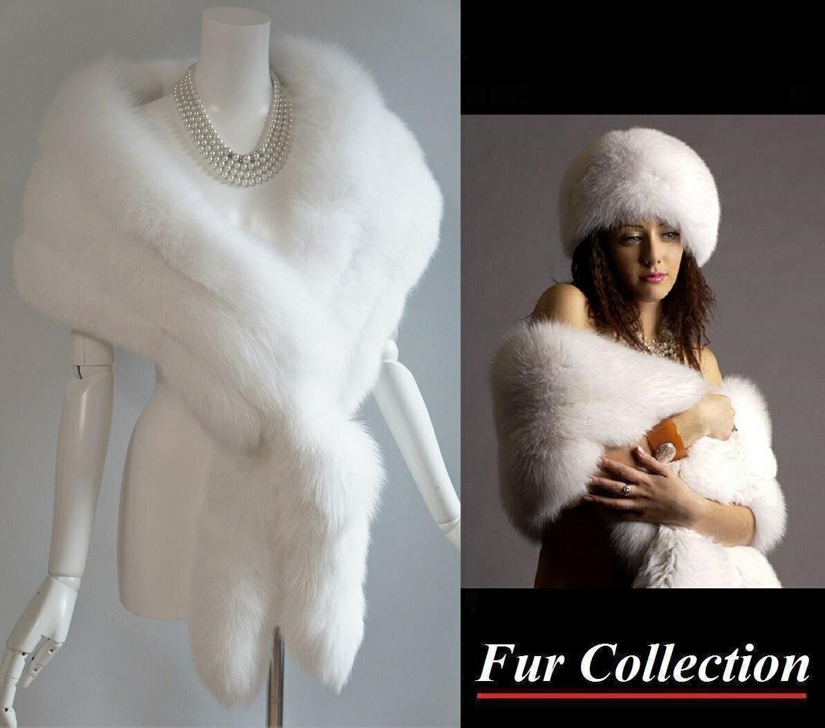 楽天市場】肉厚ホワイトフォックスファーストール ショール 毛皮ケープ