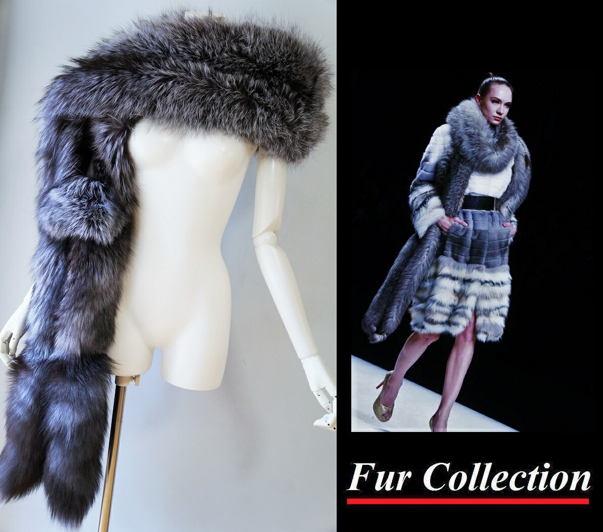 楽天市場】シルバーフォックス毛皮ファーマフラー/ストール/ショール