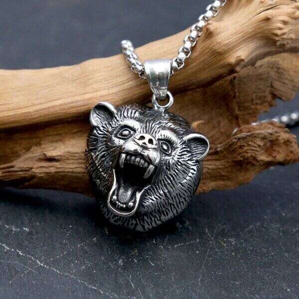楽天市場】【送料無料】 ネックレス クマ ステンレス 動物 アニマル