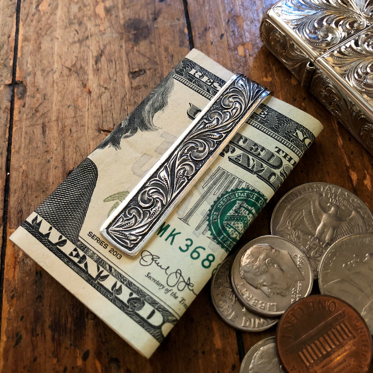 楽天市場】【FUNNY公式ストア】 ハンドエングレーブ マネークリップ