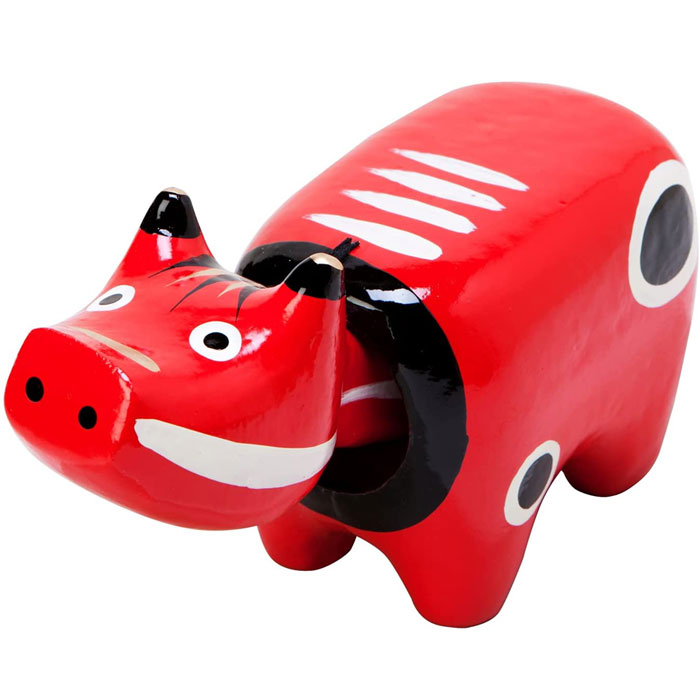 楽天市場】日本製 野沢民芸 会津張り子 赤べこ4号 福島県会津地方の