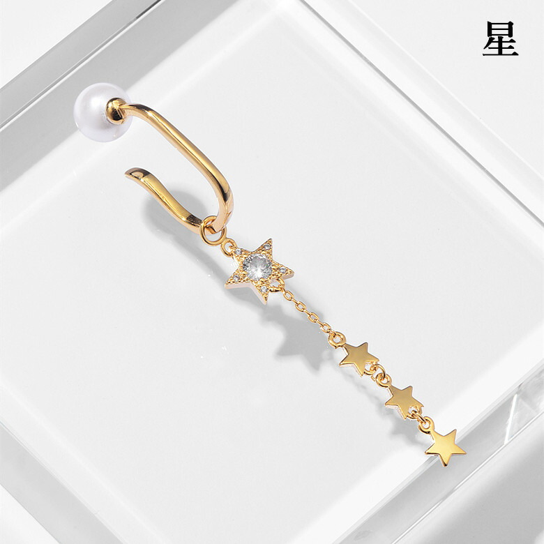 楽天市場】イヤーカフ セット 5デザイン 片耳用 パーツ ピアス