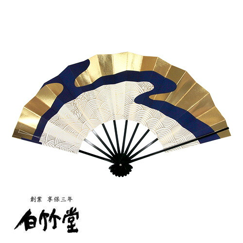 楽天市場】舞扇子 ＜青海雲 紺＞ 黒塗 9寸5分 紙箱セット 日本舞踊 新