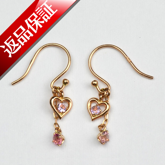 楽天市場】日本製 ピアス ハート スワロフスキー レディース K18 18k