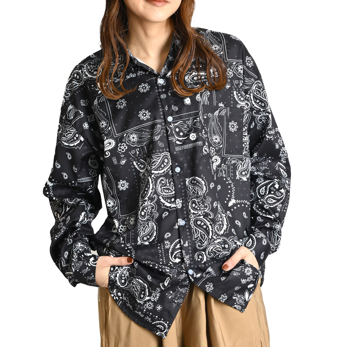 楽天市場】【期間限定10％OFF】柄シャツ メンズ レディース 長袖