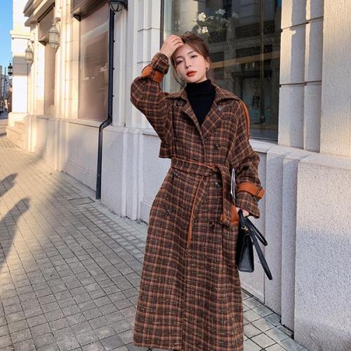 楽天市場】チェック コート チェスターコート 柄 韓国 茶色 ブラウン