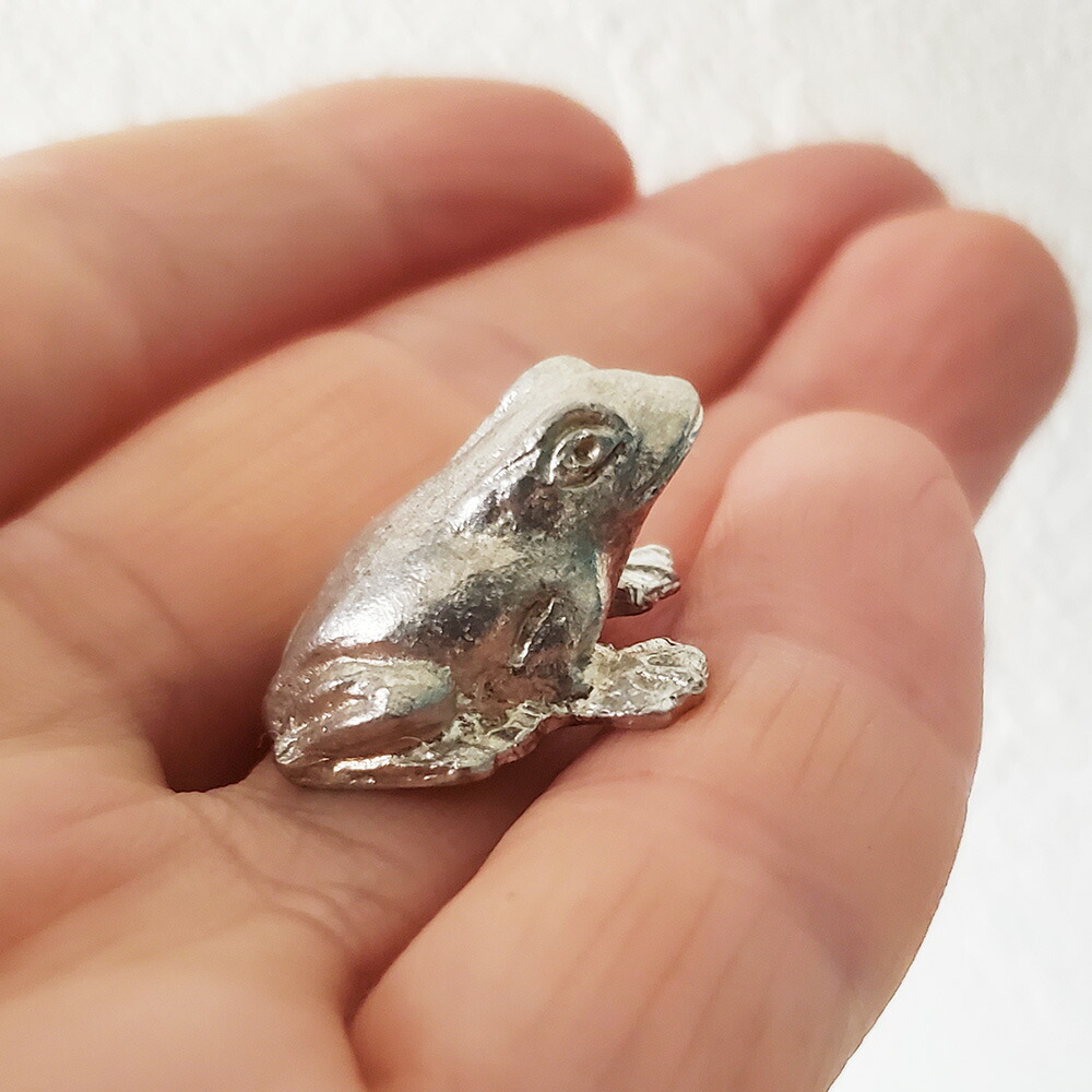 楽天市場】ミニチュア 置物 飾り フィギュア 錫製 蛙（カエル）添配