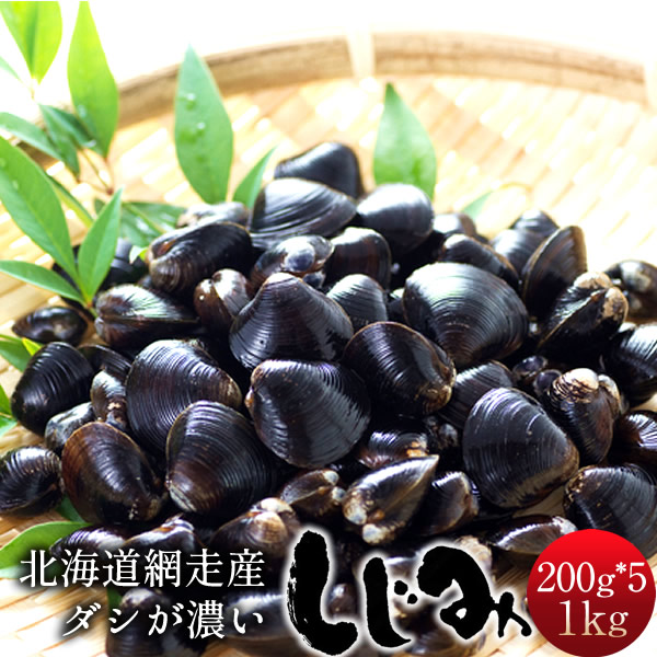楽天市場】しじみ 網走産 1kg［200g×5袋］ダシが濃い 北海道産 冷凍