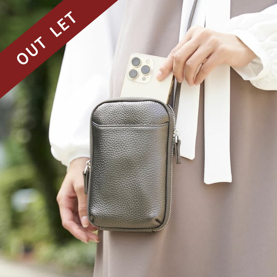 楽天市場】【訳アリ品 ガンメタリックのみ&在庫限り】スマホポシェット