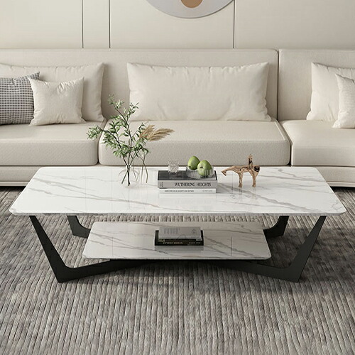 楽天市場】センターテーブル 幅100 幅120 セラミック 白 灰色 大理石風