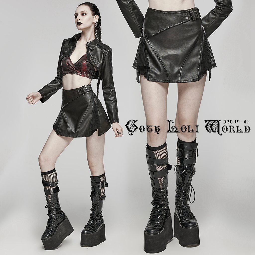 楽天市場】当日発送 即納 WQ-686BQF-BK フェイクレザーパンクロック