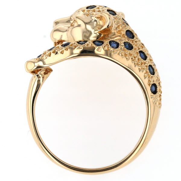 楽天市場】K18YG イエローゴールド リング サファイア ダイヤモンド