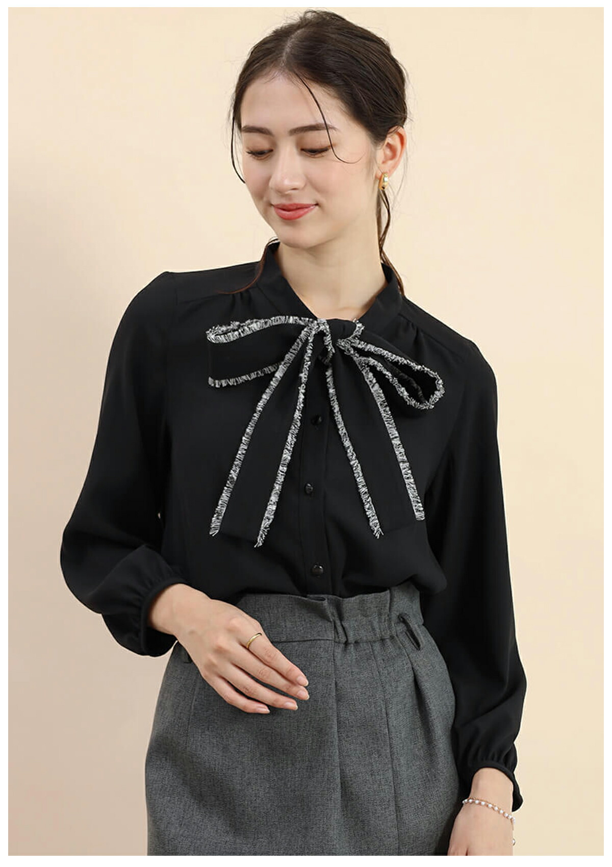 楽天市場】FENNEL フェンネル フリンジリボンブラウス トップス