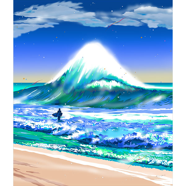 楽天市場】鈴木英人 版画 新品 額付「富士波 」 真性証明書付 2023年