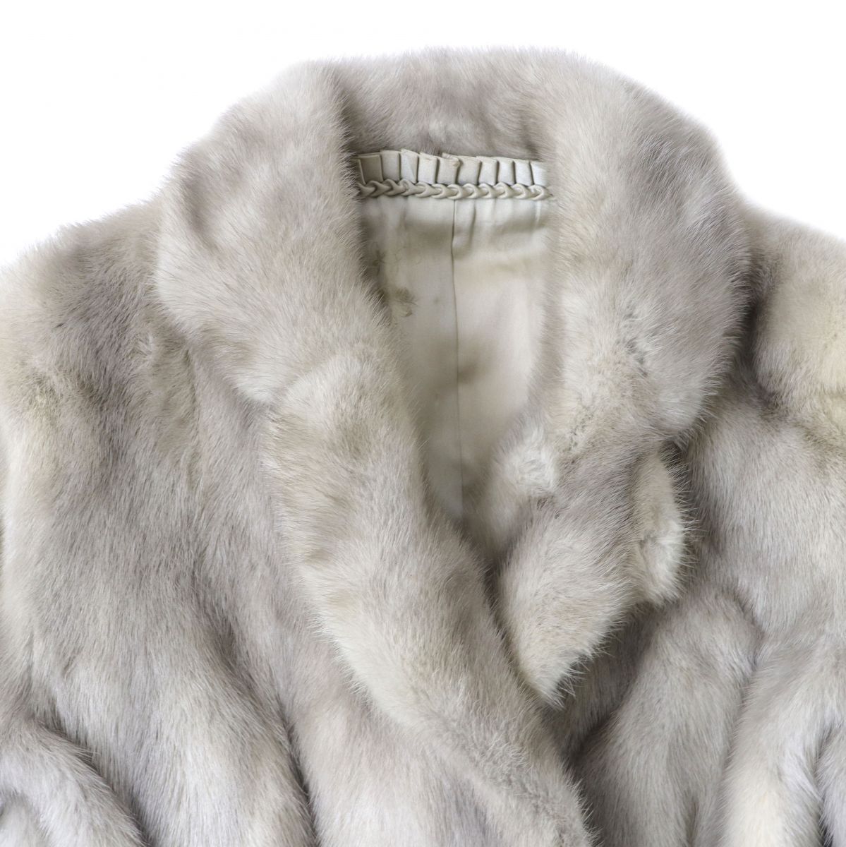 楽天市場】人気☆MINK サファイアミンク 本毛皮コート ライトグレー 9