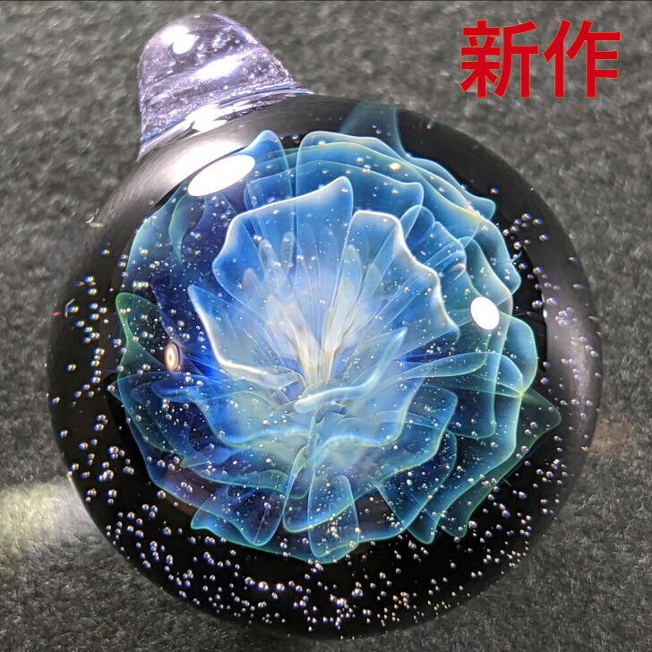 楽天市場】手作り ガラス ネックレス 宇宙ガラス 夜空 バラ 花