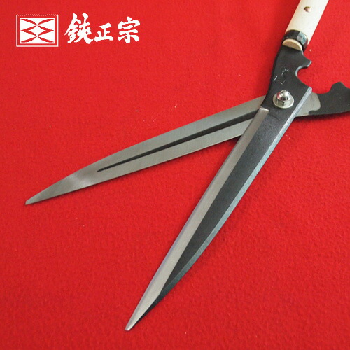楽天市場】□鋏正宗 鋭型刈込鋏 240mm (No.128) 安来鋼白紙 本職用