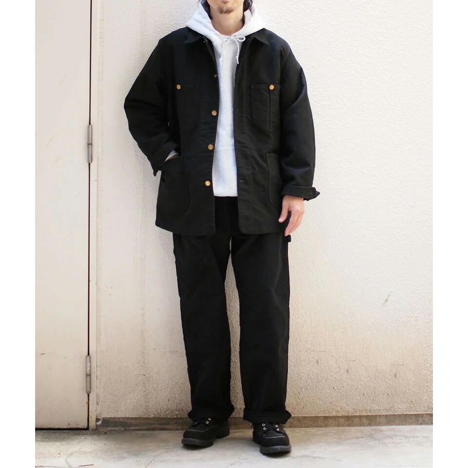 ラングラー ロゴタグ カバーオール ワークジャケット ブラック 2XL