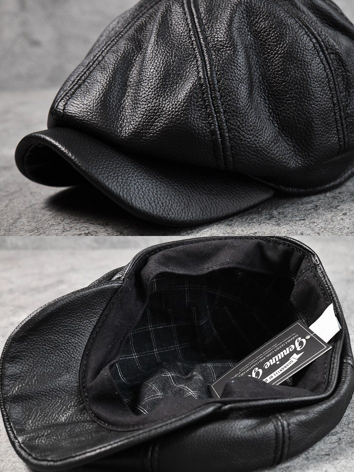 楽天市場】本革 レザー キャスケット ハンチング 帽子 メンズ ☆REVM